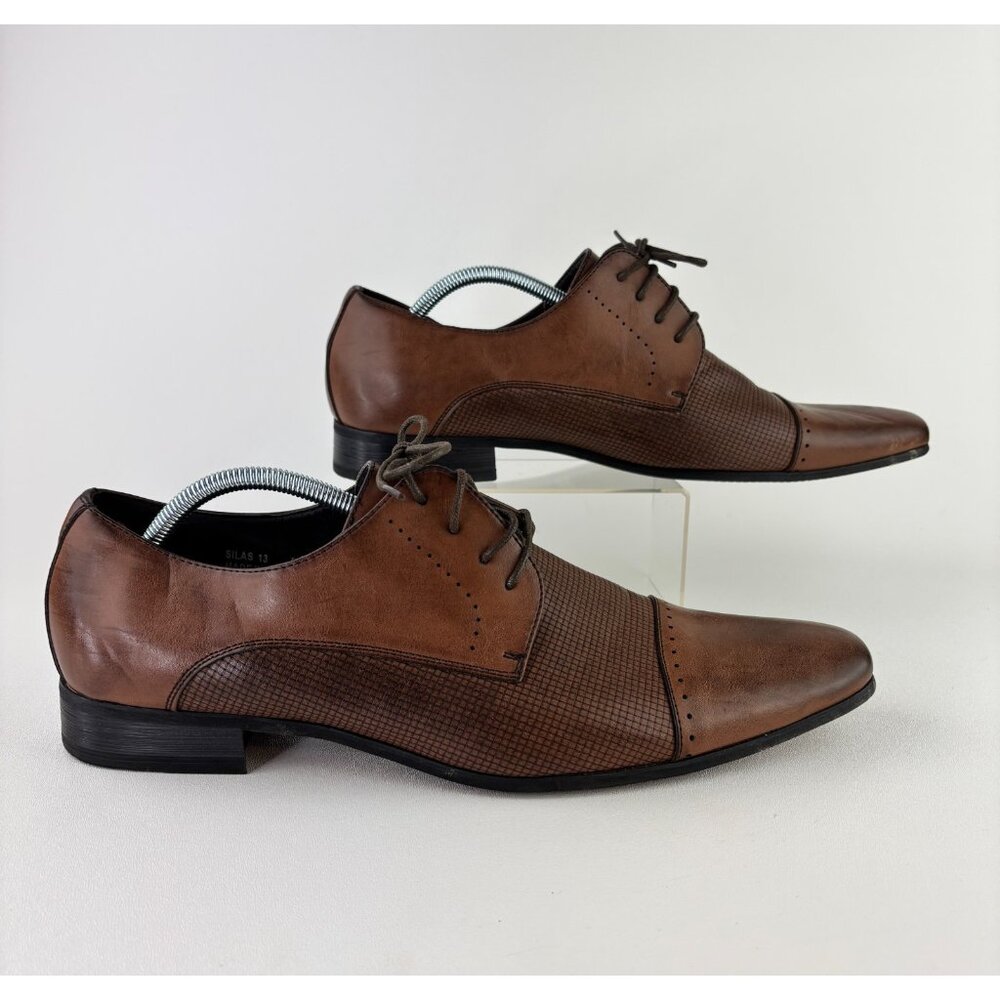 Tayno By Frananda Aldaz Cognac Men’s Leather Brown Oxfords Dress Shoes Size 13